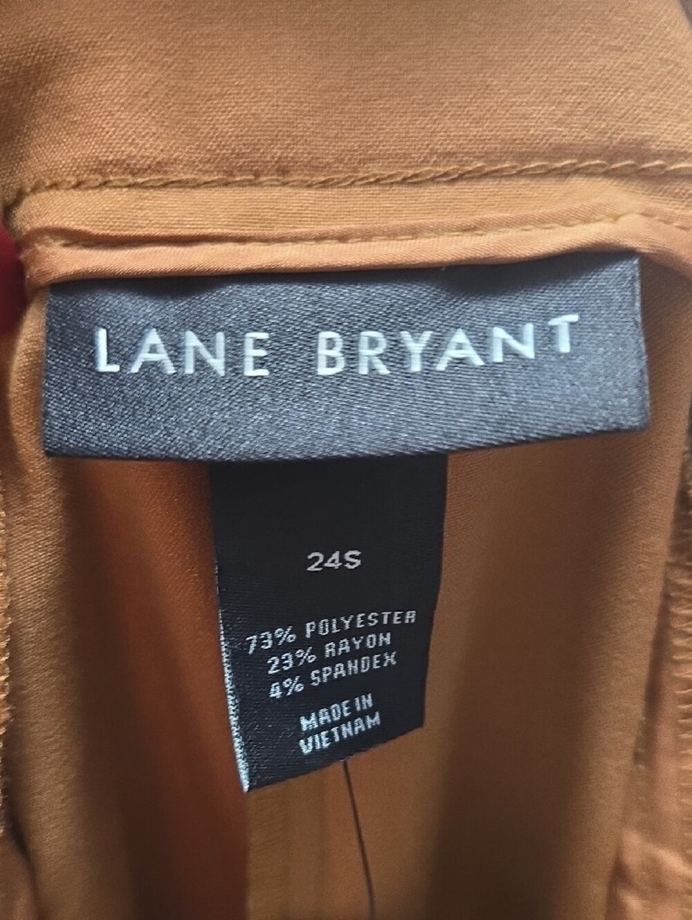 Lane Bryant | Women's | Rust Brown | Wide Leg | High Rise Dress Pants | Size 24S - Picture 6 of 7
